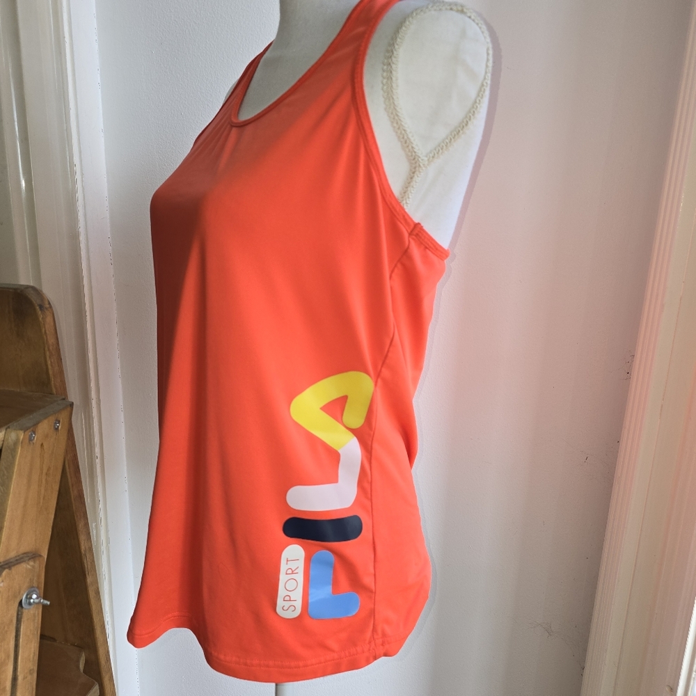 Fila Sport. Mesh Racer Back Tank. Neon Pink/Coral. Size Small. Light Weight
